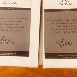 NWT FOUR TOTAL The Fine Touch 5x7 Canvas 2 Pack
